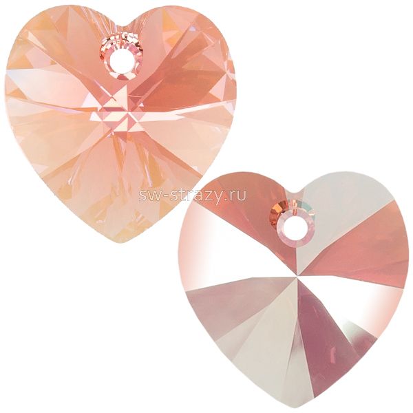 Кулоны 6228 14,4*14 mm Rose Peach Shimmer