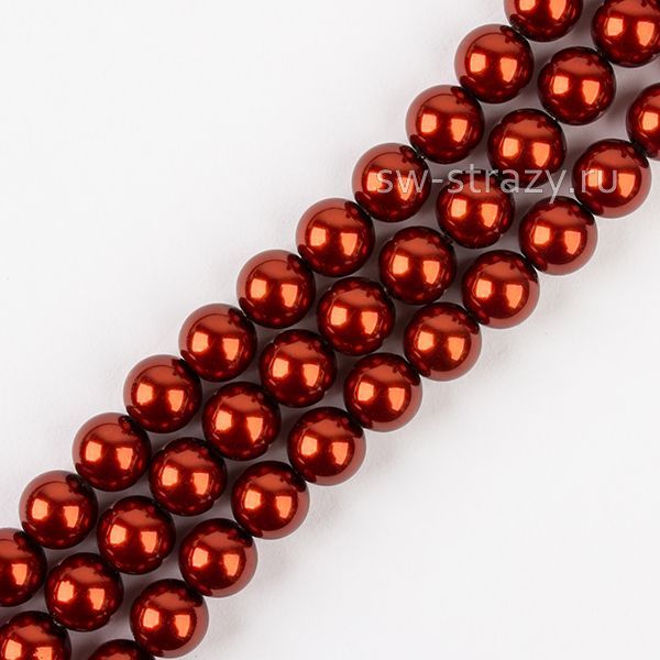 Round Pearl 1H 6 mm Dark Copper