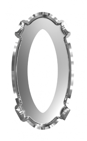4162/S 14x7,5 mm 3PH2OH Rhodium Plating