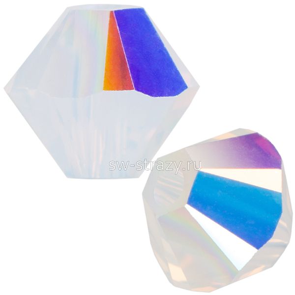 Бусины 5328 3 mm White Opal AB