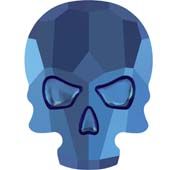 2856 14x10,5 mm Crystal Metallic Blue F